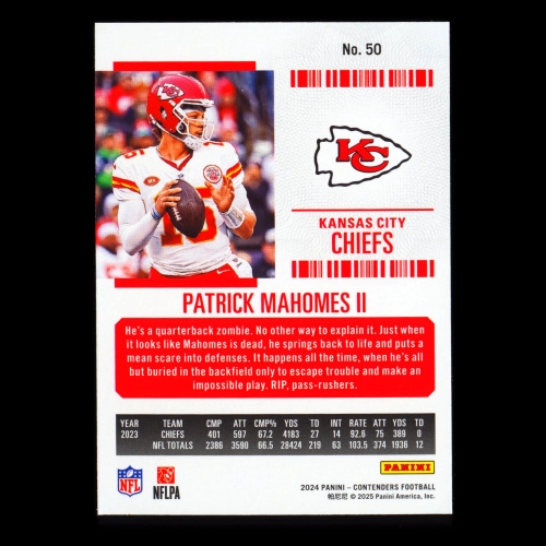 Patrick Mahomes II 2024 Panini Contenders Chiefs