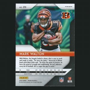 Mark Walton RC 2018 Prizm Green Pulsar Rookie Bengals