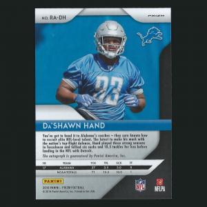 Da'Shawn Hand 2018 Prizm Green Pulsar Auto Lions