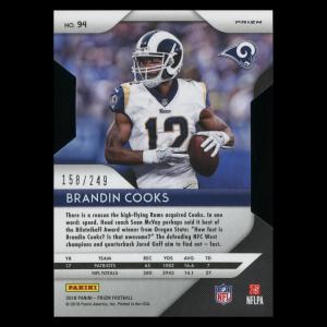 Brandin Cooks 2018 Prizm Orange Die Cut Rams 158/249