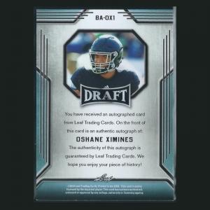 Oshane Ximines 2019 Leaf Draft Auto Giants