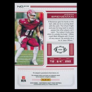 Adam Breneman RC 2018 Contenders Draft Picks Rookie Auto Minutemen