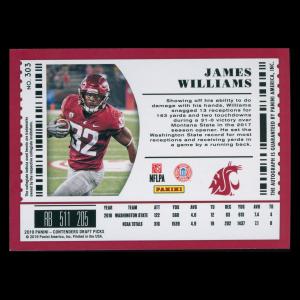 James Williams RC 2019 Contenders Draft Picks Rookie Cougars