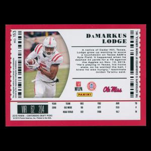 DaMarkus Lodge RC 2019 Contenders Draft Picks Rookie Rebels