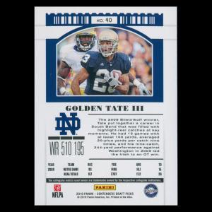 Golden Tate III 2019 Contenders Draft Picks Blue Foil Fighting Irish/Giants