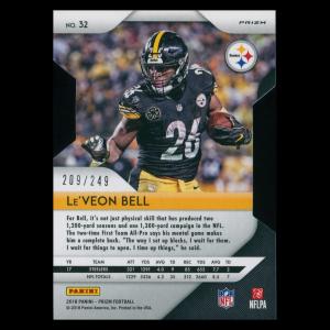 Le'Veon Bell 2018 Prizm Orange Die Cut Steelers 209/249