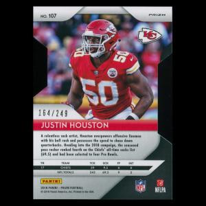 Justin Houston 2018 Prizm Orange Die Cut Chiefs 164/249