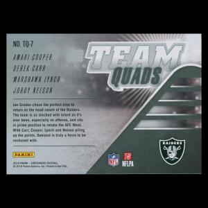 Amari Cooper | Derek Carr | Marshawn Lynch | Jordy Nelson 2018 Contenders Team Quad Raiders