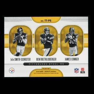 JuJu Smith-Schuster | Ben Roethlisberger | James Conner 2019 Absolute Team Trios Steelers