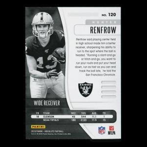 Hunter Renfrow RC 2019 Absolute Green Foil Rookie Raiders
