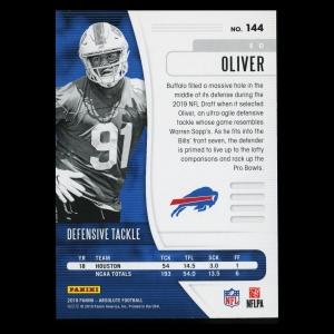 Ed Oliver RC 2019 Absolute Rookie Bills
