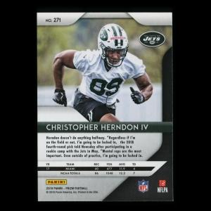 Christopher Herndon IV RC 2018 Prizm Rookie Jets