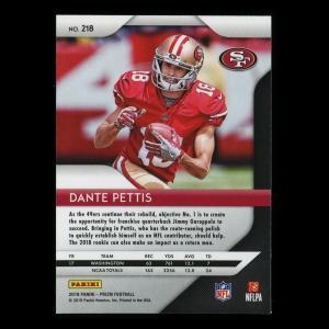 Dante Pettis RC 2018 Prizm Rookie 49ers