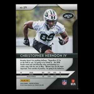 Christopher Herndon IV RC 2018 Prizm Rookie Jets