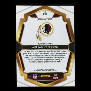 Adrian Peterson 2018 Select Premier Level Redskins