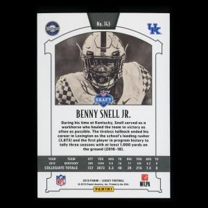 Benny Snell Jr. RC 2019 Legacy Rookie Wildcats/Steelers