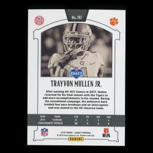 Trayvon Mullen Jr. RC 2019 Legacy Rookie Tigers/Raiders