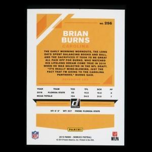 Brian Burns RC 2019 Donruss Rookie Panthers