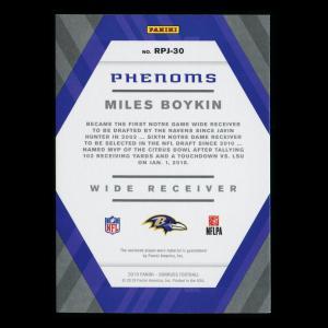 Miles Boykin RC 2019 Donruss Rookie Phenoms Patch Ravens