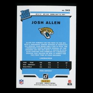 Josh Allen RR 2019 Donruss Rated Rookie Canvas Jaguars