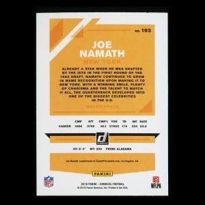 Joe Namath 2019 Donruss Jets