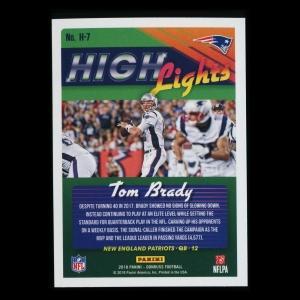 Tom Brady 2018 Donruss High Lights Patriots