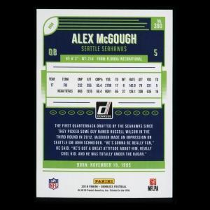 Alex McGough RC 2018 Donruss Rookie Seahawks