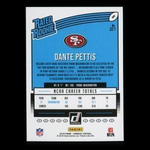 Dante Pettis RR 2018 Donruss Rated Rookie 49ers