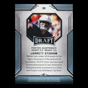 Jarrett Stidham 2019 Leaf Draft Gold Tigers/Patriots