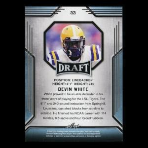 Devin White 2019 Leaf Draft Gold Tigers/Buccaneers