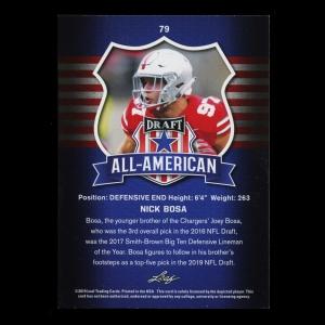 Nick Bosa 2019 Leaf Draft All-American Gold Buckeyes/49ers