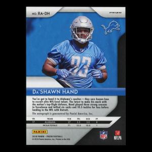 Da'Shawn Hand 2018 Prizm Silver Auto Lions