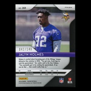 Jalyn Holmes RC 2018 Prizm Red Wave Rookie Vikings 042/149