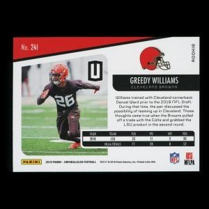 Greedy Williams RC 2019 Unparalleled Rookie Browns