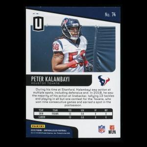 Peter Kalambayi RC 2019 Unparalleled Rookie Texans