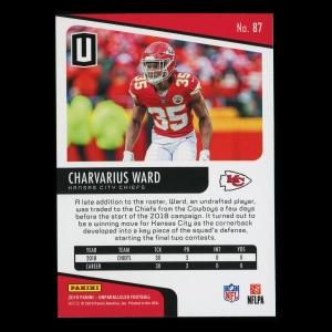 Charvarius Ward RC 2019 Unparalleled Rookie Chiefs