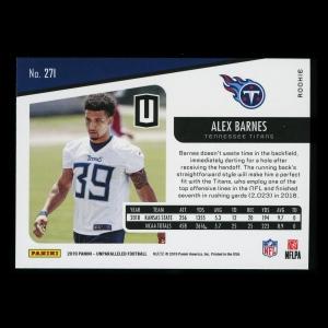 Alex Barnes RC 2019 Unparalleled Rookie Titans