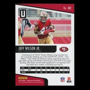 Jeff Wilson Jr. RC 2019 Unparalleled Rookie 49ers