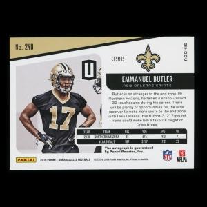 Emmanuel Butler RC 2019 Unparalleled Cosmos Rookie Auto Saints