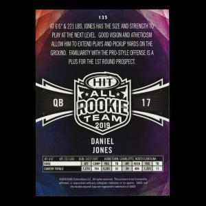 Daniel Jones 2019 HIT All Rookie Team Duke/Giants
