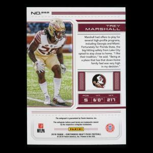 Trey Marshall RC 2018 Contenders Draft Picks Rookie Auto Seinoles/Broncos