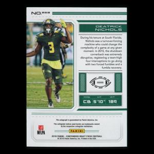 DeAtrick Nichols RC 2018 Contenders Draft Picks Rookie Auto Bulls | Blue Bombers