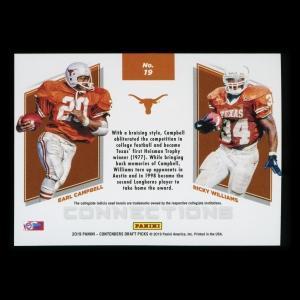 Earl Campbell | Ricky Williams 2019 Contender Draft Picks Connections Longhorns