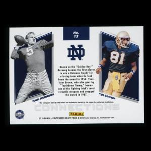 Paul Hornung | Tim Brown 2019 Contender Draft Picks Connections Fighting Irish
