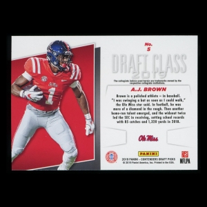 A.J. Brown 2019 Contender Draft Picks Draft Class Rebels
