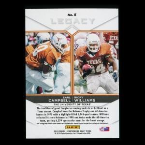 Earl Campbell | Ricky Williams 2019 Contenders Draft Picks Legacy Longhorns
