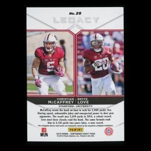 Christian McCaffrey | Bryce Love 2019 Contenders Draft Picks Legacy Cardinal