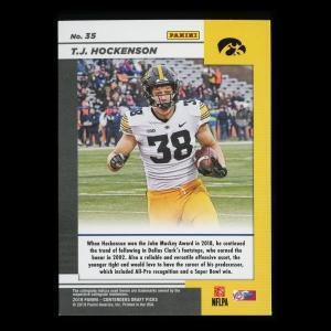 T.J. Hockenson 2019 Contender Draft Picks Game Day Ticket Hawkeyes