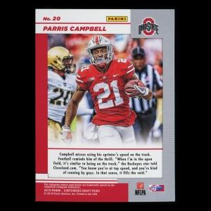 Parris Campbell 2019 Contender Draft Picks Game Day Ticket Buckeyes