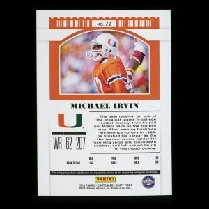Michael Irvin 2019 Contender Draft Picks Season Ticket Hurricanes